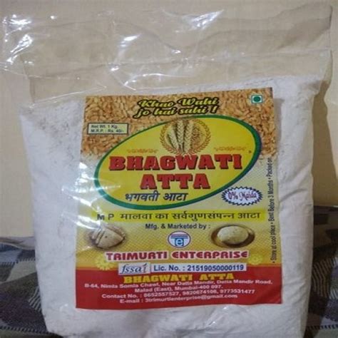 Whole Wheat Chakki Atta Packaging Size 1kg 120 Days At Best Price In