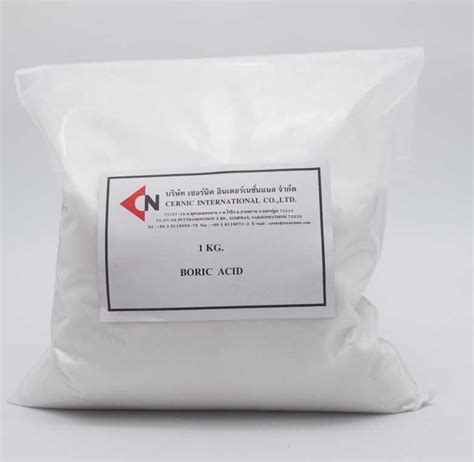 Boric Acid H3BO3 กรดบอรก ชนดผงสขาว 1 กโลกรม LINE SHOPPING