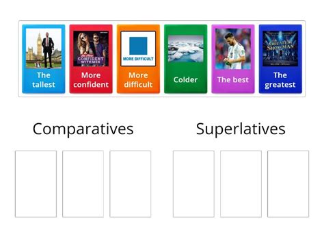 Comparative And Superlative Adjectives Ordenar Por Grupo