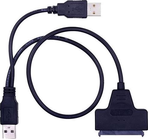 Garpex® Sata Naar Usb 20 Adapter Converter Kabel Zwart