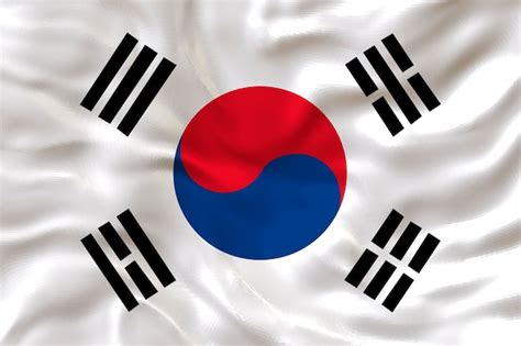 Bandera Nacional De Corea Del Sur Fondo Con La Bandera De Corea Del Sur