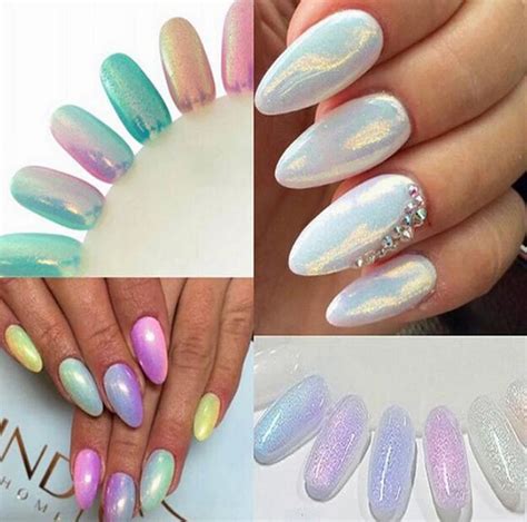 Pearl Nail Glitter Sequins Mermaid Effect Nail Art Powder Dust Nail Art