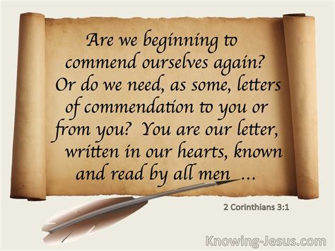 2 Corinthians 3 1 You Are Our Letter Written In Our Hearts Known And