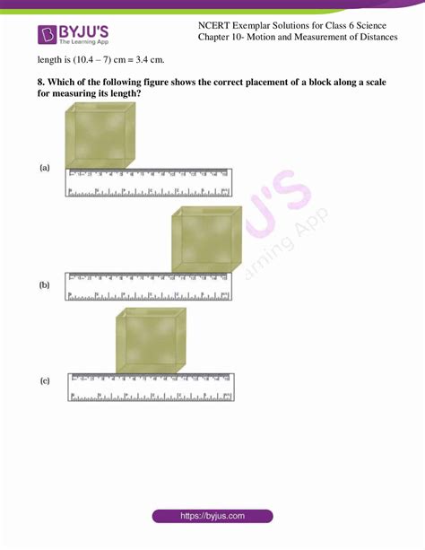 NCERT Exemplar Solutions For Class 6 Science Chapter 10 Motion And