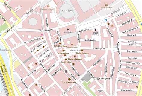 Gamla Stan Stadtplan mit Satellitenbild und Hotels von Stockholm