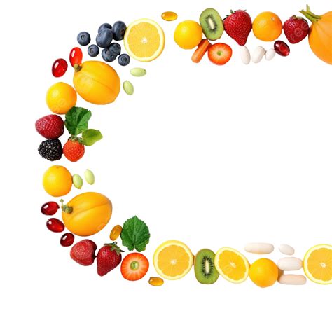 Fruit Frame Healthy Vitamins Fruit Frame Healthy Png Transparent