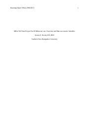 Mba Final Project Part Ii Milestone One Overview And Macroeconomic