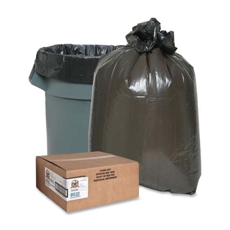 Genuine Joe Heavy-Duty Trash Bags, 1.5 Mil, 20-30 Gallon, 100/BX, Black