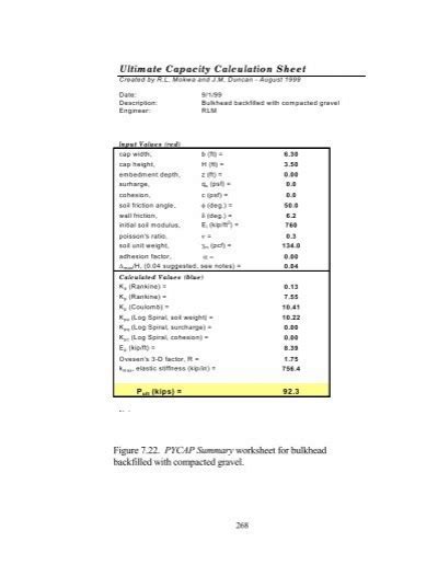 Ultimate Capacity Calcula