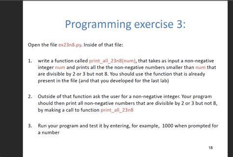 Solved Programming Exercise 3 Open The File Ex23n8 Py Chegg