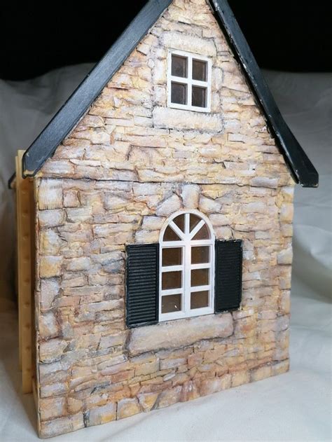 Natural Stone Dollhouse Exterior Using Egg Cartons Doll House Doll