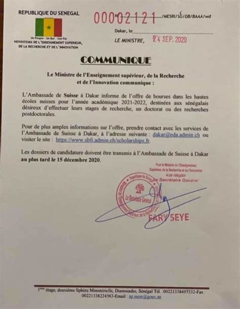 Offres de plusieurs bourses étrangères pour étudiants sénégalais