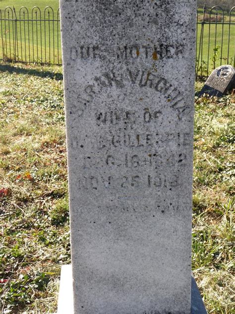 Sarah Virginia Kelly Gillespie M Morial Find A Grave