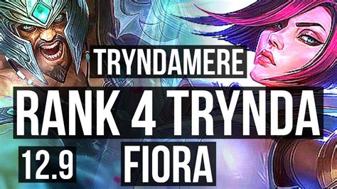 Trynda Vs Fiora Top Rank 4 Trynda 6 Solo Kills Godlike Kr