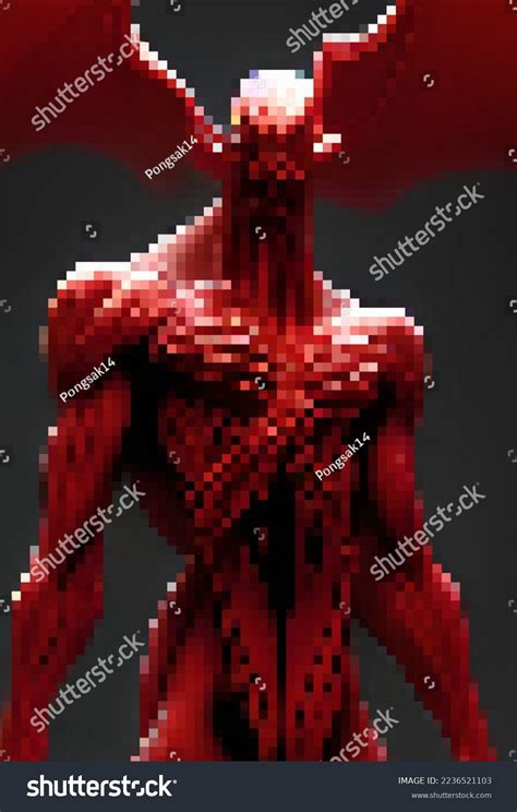 Pixel Art Evil Monster Stock Illustration Shutterstock