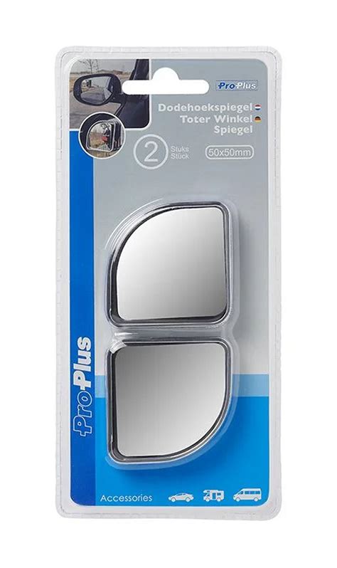 ProPlus 750605 2 Stück Toter Winkel Spiegel 50 x 50mm Selbstklebend