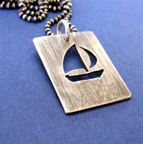 Sterling Silver Sailboat Pendant Come Sail Away - Etsy