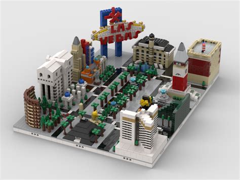 Lego Moc Mini Modular City Las Vegas Build From 11 Mocs By Gabizon