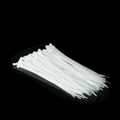 250pcs 8 200 Width 5 2mm Length 200mm White Self Locking Plastic Nylon