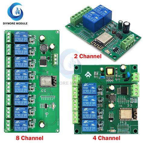 1 2 4 8 Saluran ESP8266 Modul Relai WIFI Nirkabel ESP 12F Papan