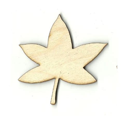 Leaf Laser Cut Out Unfinished Wood Shape Craft Supply LEF10 Etsy