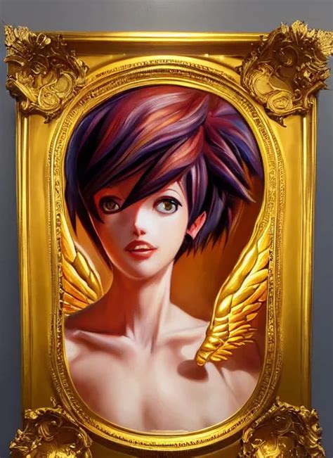 Full Body Oil Painting Of Tracer Overwatch In The Stable Diffusion