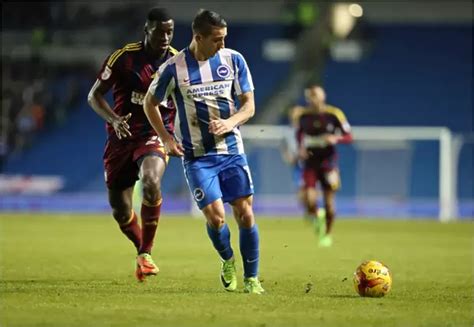 Greetings Card Of Anthony Knockaert In Action For Brighton Hove