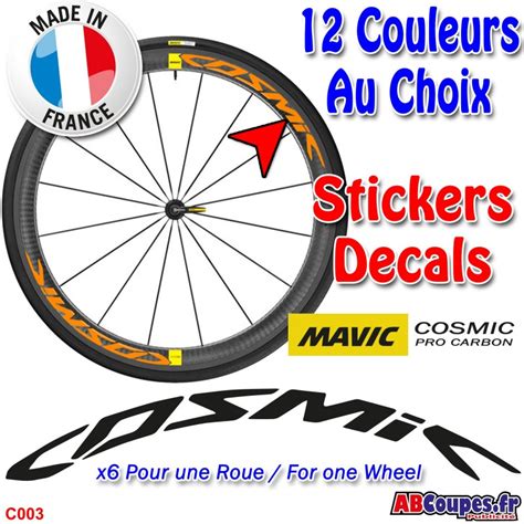 Autocollants Roue Mavic Cosmic Pro Carbon