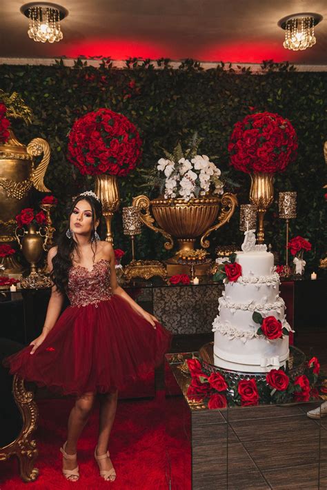 Decoração De 15 Anos Vermelho E Dourado - 15 anos vermelho – Artofit