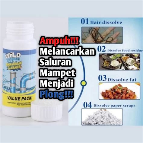 Promo Obat Bubuk Alat Sumbat Pembersih Pipa Wastafel Kloset Wc Anti