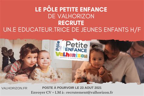 Un E Educateur Trice De Jeunes Enfants En CDD H F Ref PPE27 Domb