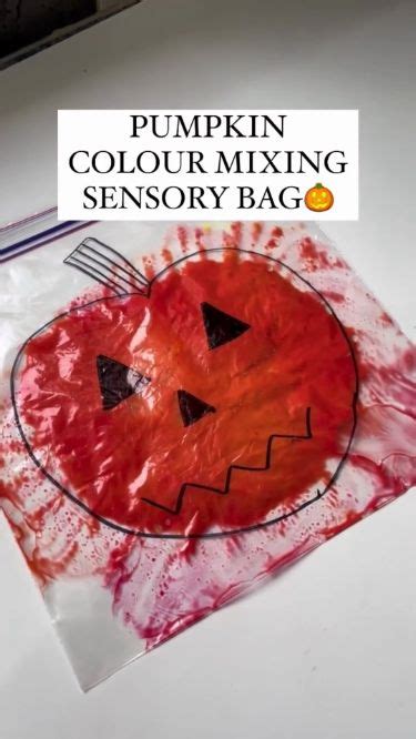 Pumpkin Colour Mixing Sensory Bag In 2024 Halloween Sensory