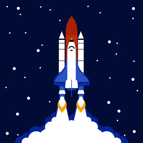 Launch Concept Space Rocket Background 462439 Vector Art At Vecteezy