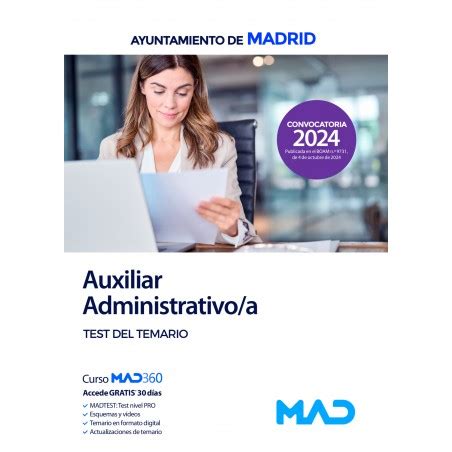 Auxiliar Administrativo A Temario Volumen 1 Ayuntamiento De Madrid