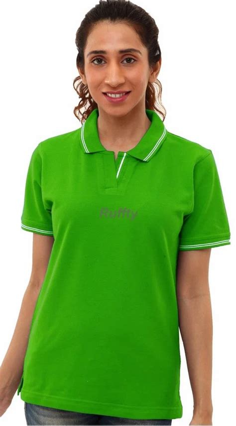 Plain Ruffty Green Colour T Shirt Polo Neck At Rs 340 Piece In Pune Id 2853214839097