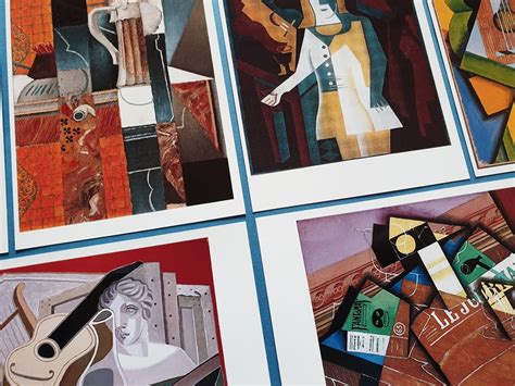 Beautiful Set Of 10 Juan Gris Cubist Cubism Art Paintings Postcards