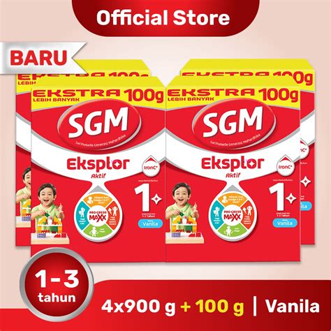 Jual SGM Eksplor Aktif 1 Pro GressMaxx Vanilla Susu Pertumbuhan 900