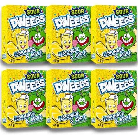 Dweebs Sour Lemonade and Apple 6 Pack - American Sweets - American ...