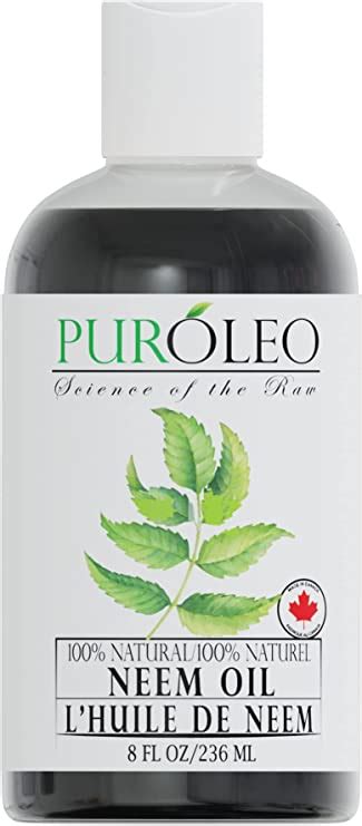 PUROLEO NEEM Oil 8 Fl Oz 236 ML Packed In Canada Pure And Natural