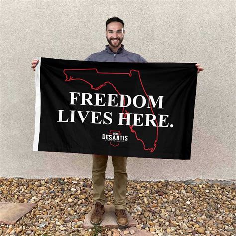 Freedom Lives Here Ron Desantis Flag