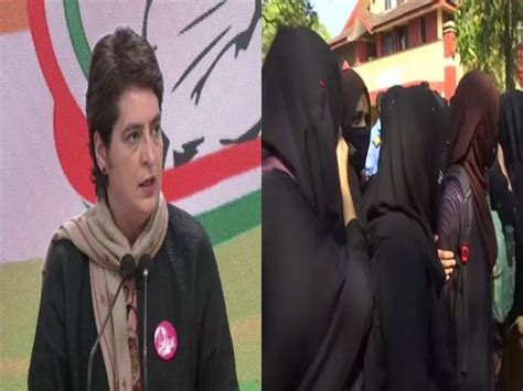 K Taka Hijab Row Priyanka Gandhi Lends Support To Girls Says Women