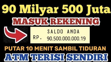 Alhamdulillahrekening Terisi Milyar Juta Atm Terisi Sendiri