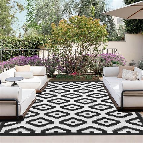 Outdoorlines Indoor Outdoor Rugs For Patio 9x12 Ft