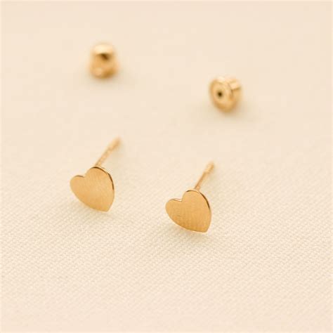 Gold Heart Stud Earrings – Design Gold Jewelry