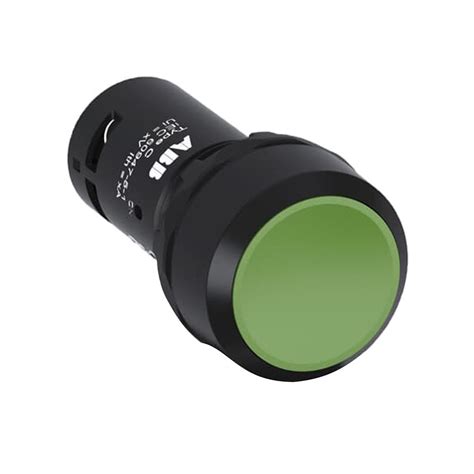 PROMELSA Pulsador no luminoso rasante verde 22mm 1NA plástico negro