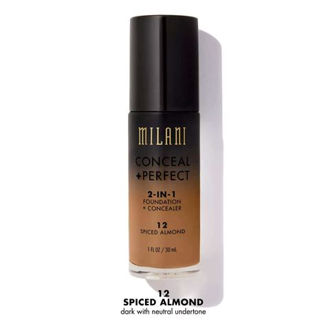 Base Milani 12 Spiced Almond Foundation Conceal Perfect 2 IN 1 30ml