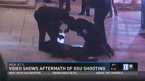 Police surveillance video shows aftermath of GSU shooting | 11alive.com