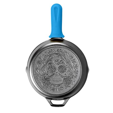 Cast Iron Sugar Skull Skillet With Holder Lodge Cast Iron