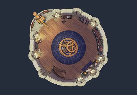 The Grand Mage Tower Battle Map By Minute Tabletop