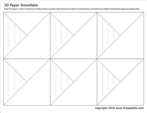 3d Paper Snowflake Template Printable - Printable Templates Free